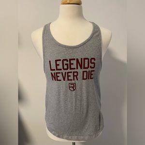 RISE APPAREL Legends Never Die Men’s Gym Workout Stringer Tank Top Size Medium